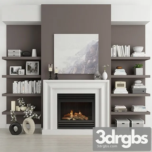Fireplace and decor 19 3dsmax Download