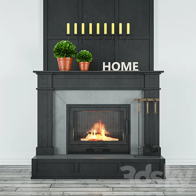 Fireplace classic 3DS Max Model