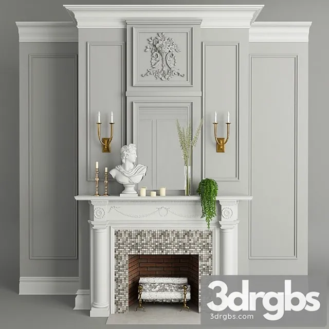 Fireplace decor plants 3dsmax Download
