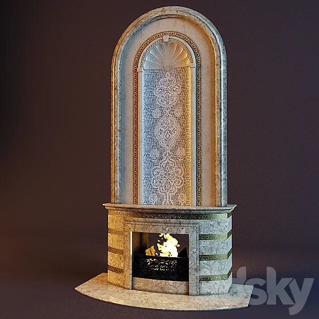 Fireplace East 3ds Max