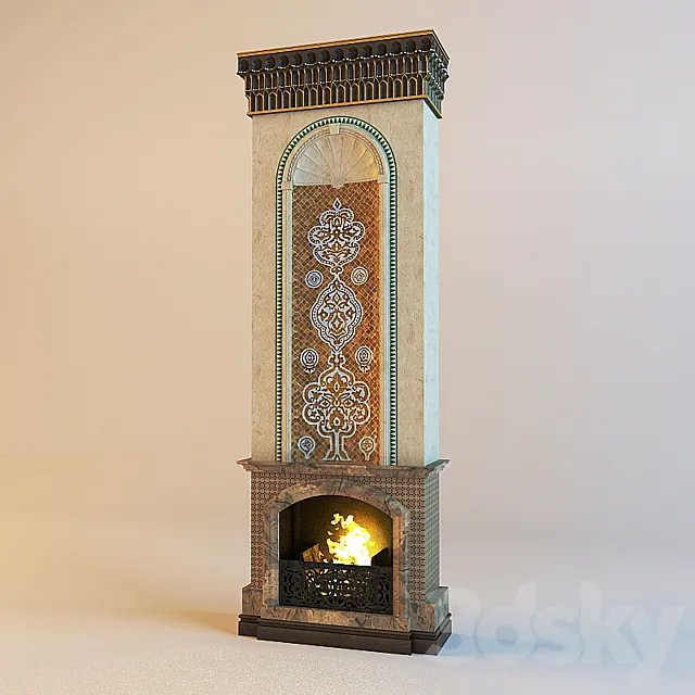 Fireplace East 3ds Max