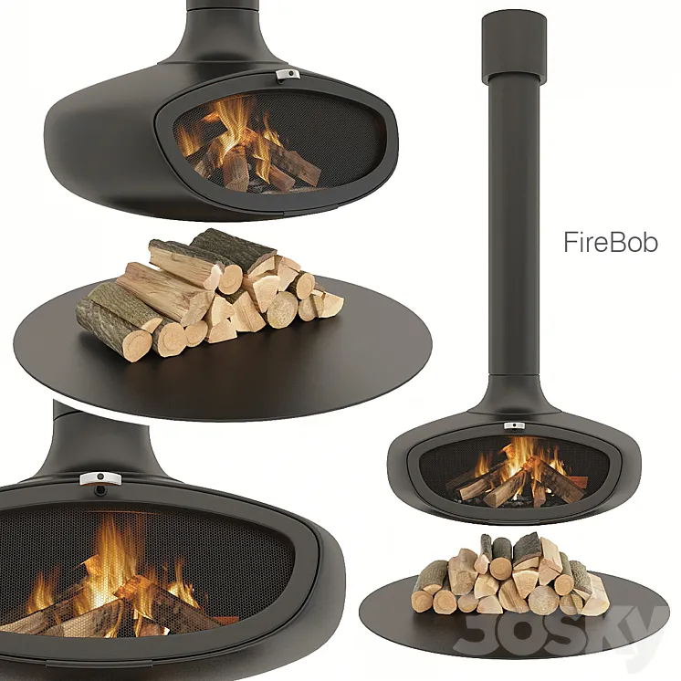 Fireplace firebob 3DS Max