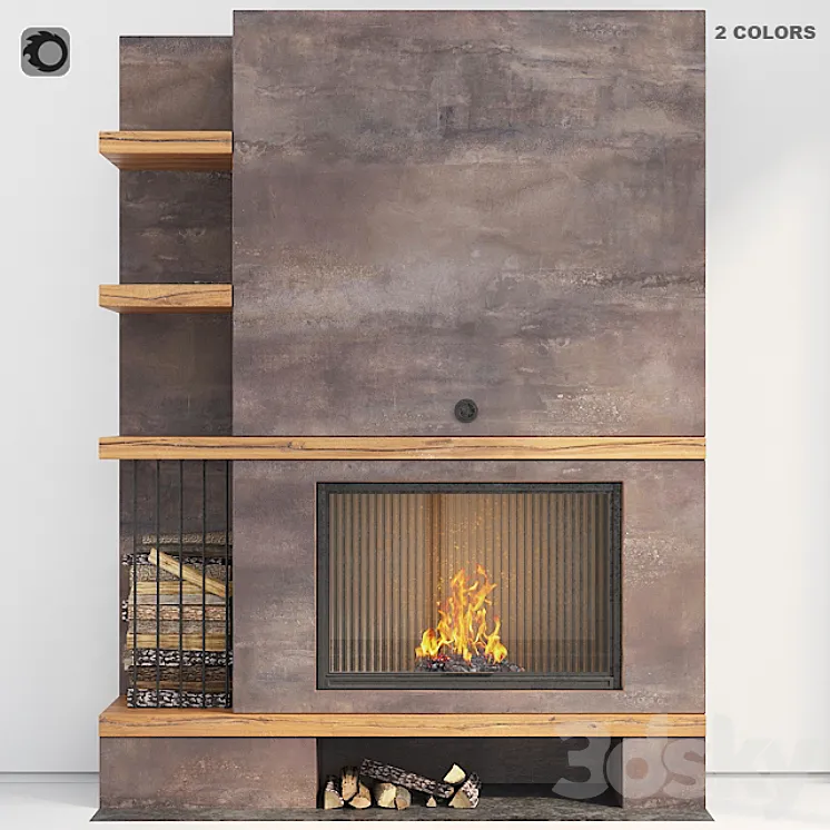 Fireplace \/ Firewood 3DS Max