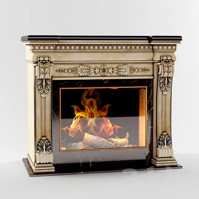 Fireplace in classic style 3DSMax File