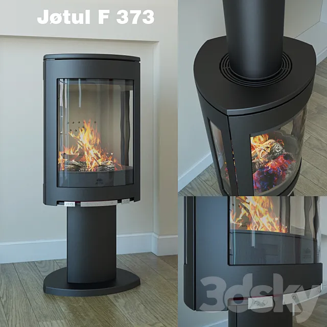 fireplace Jotul F 373 3DS Max Model