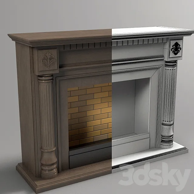 Fireplace Kamelot 3DS Max Model