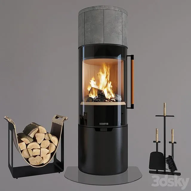 Fireplace Keddy K900T 3dsMax Model