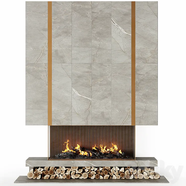 Fireplace modern 101 3DS Max Model