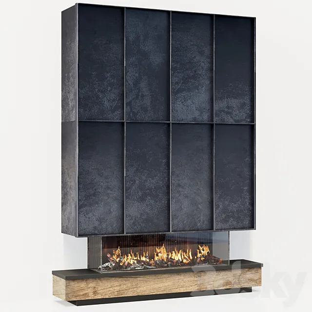 Fireplace modern 51 3ds Max