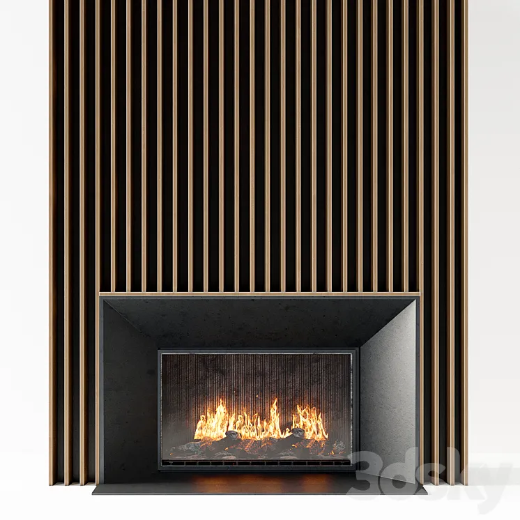 Fireplace modern 58 3DS Max