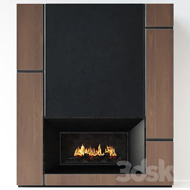 Fireplace modern 66 3ds Max