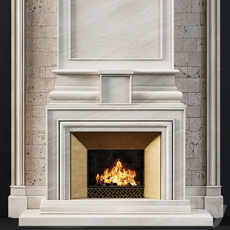Fireplace modern 77 3DS Max