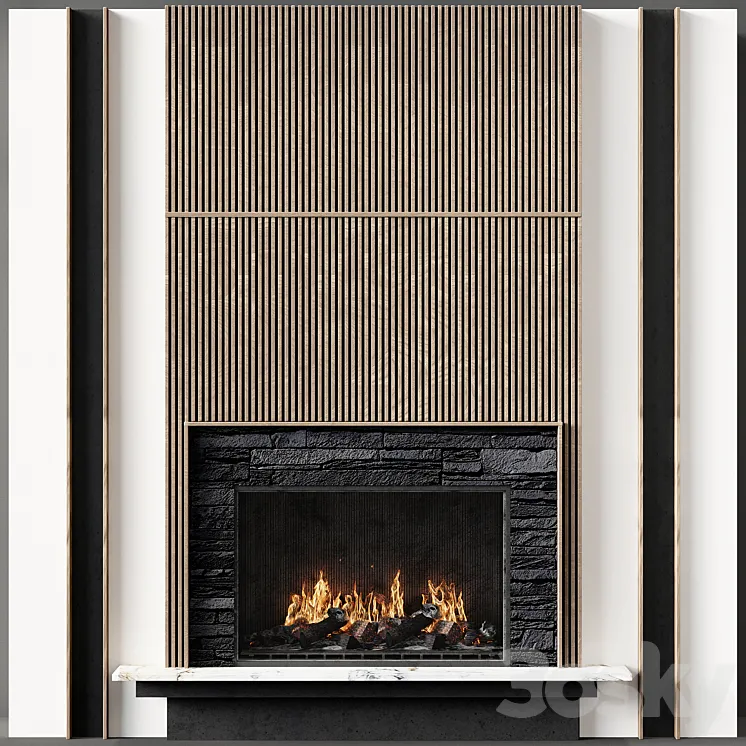 Fireplace modern 84 3DS Max Model