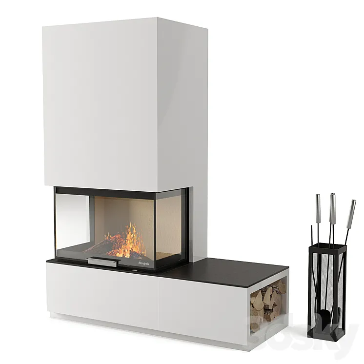 Fireplace Nordpeis 3DS Max