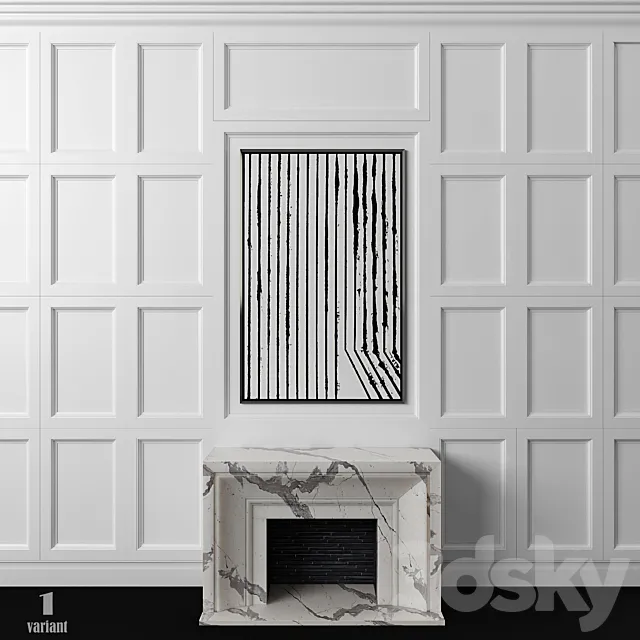 Fireplace.Panels.Cartin 3DSMax File