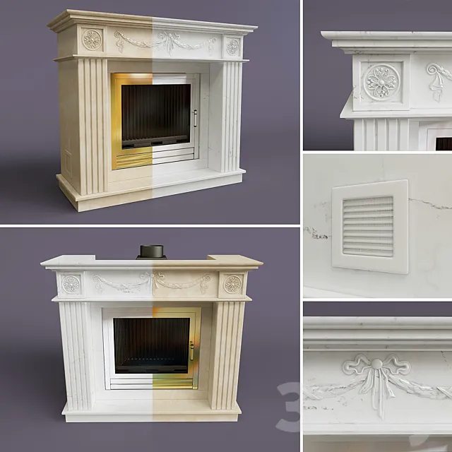 Fireplace Paris Paris 3DS Max Model