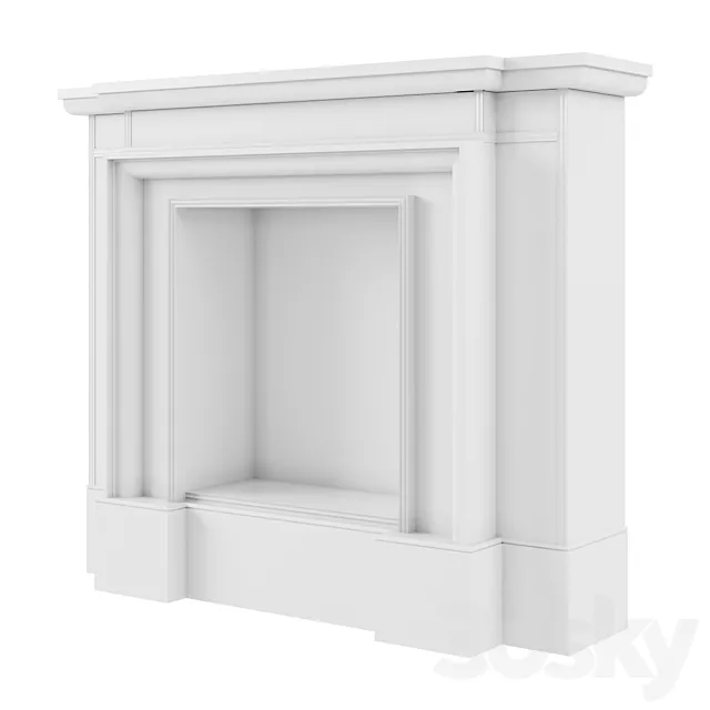 Fireplace portal decorative fireplace 3ds Max