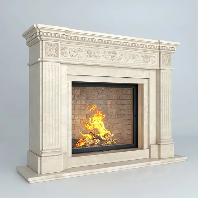 Fireplace Preston 3DS Max Model