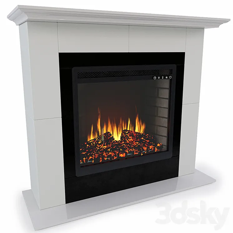 Fireplace Royal Flame Suite Alabaster with Fireplace Vision 23 Led Fx 3DS Max