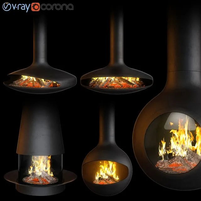Fireplace set Focus Creation 2 3dsMax Model