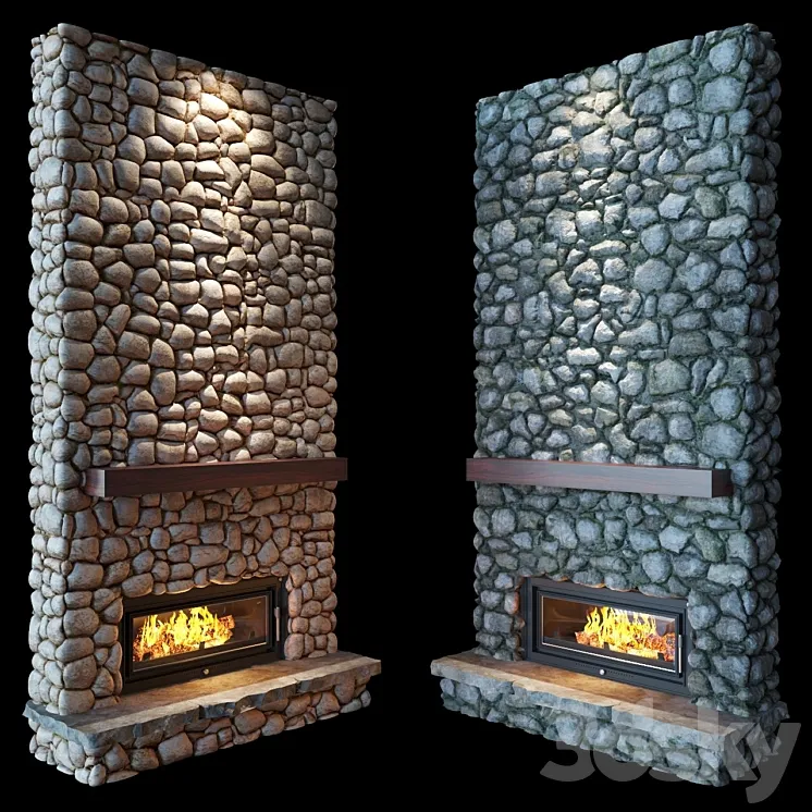 Fireplace (stone) 3DS Max