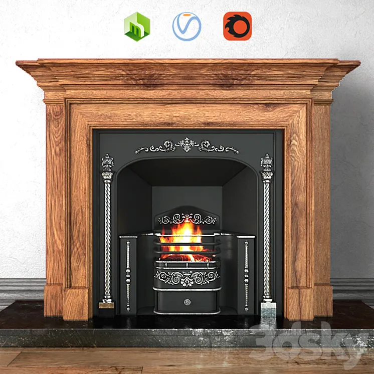 Fireplace Stovax – Regency hob grate 3DS Max
