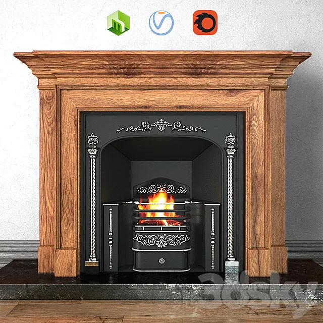 Fireplace Stovax – Regency hob grate 3DSMax File