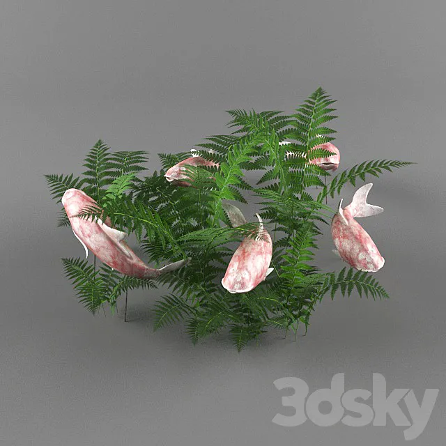 Fish koi 3DS Max Model