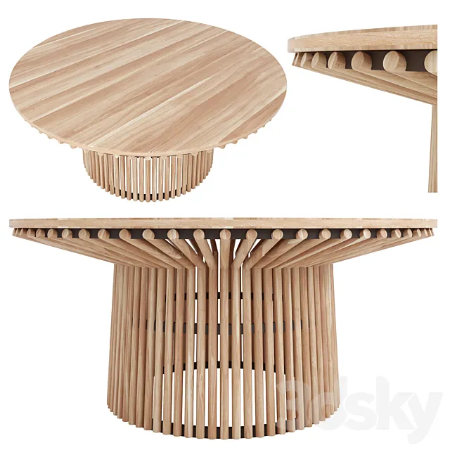 FISH large dining table 3ds Max