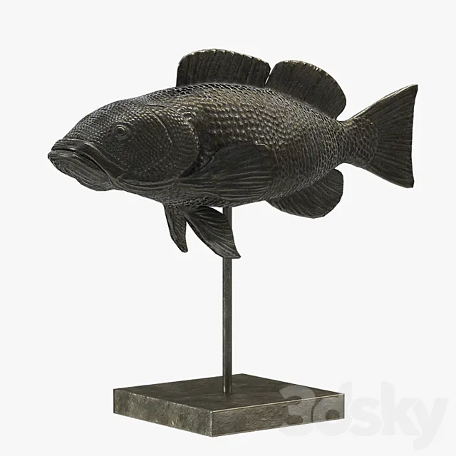 Fish Sculpture – PBR lowpoly 3D model 3DS Max Model