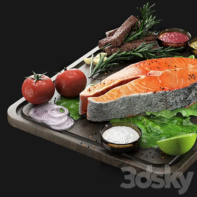 fish steak 3ds Max