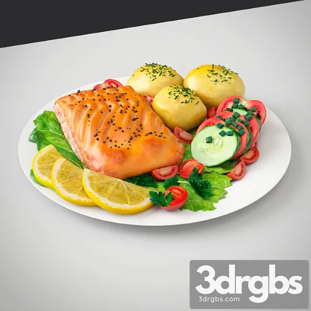 Fish with Vegetables 3dsmax Download