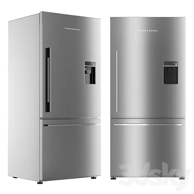 Fisher and Paykel Freestanding Refrigerator Freezer RF170WDRUX5 N 3DS Max Model