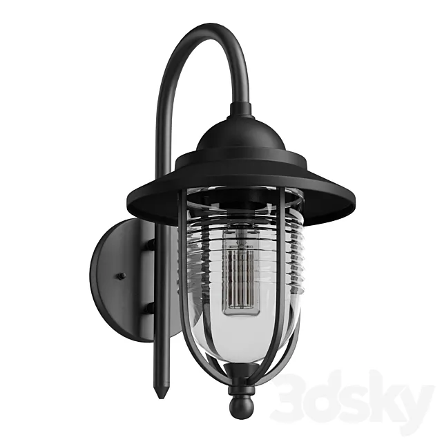 Fishermans Wall Lantern Black 3DS Max Model