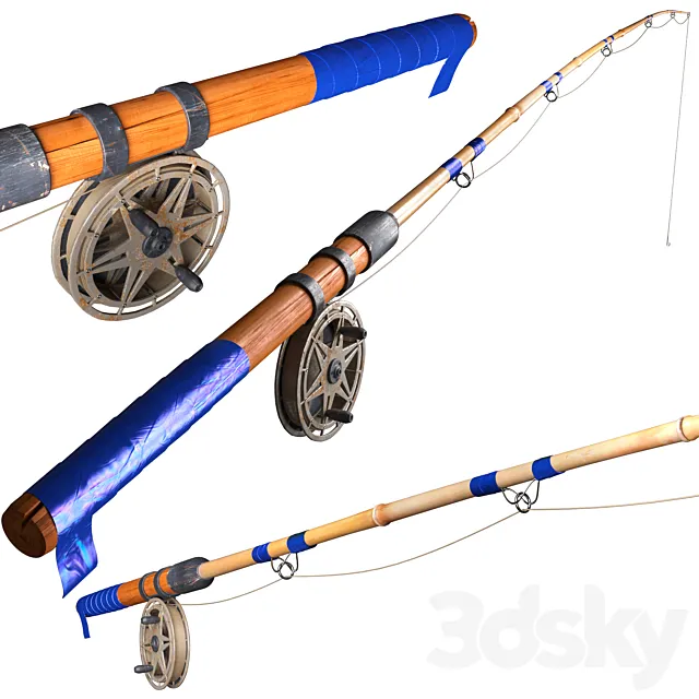 fishing rod 3ds Max