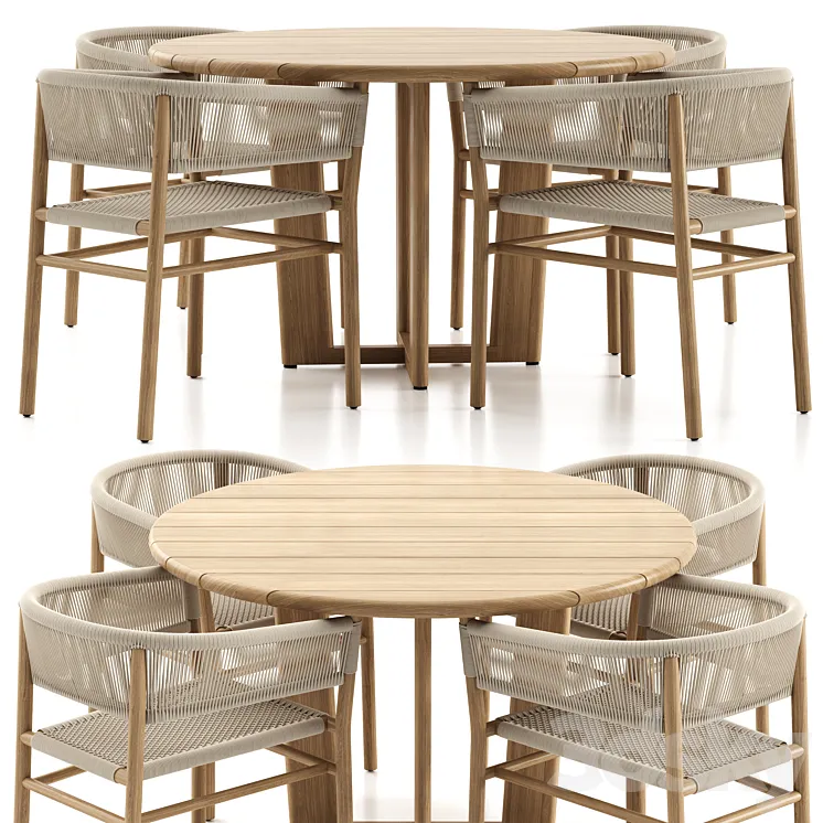 Fiske Dining Set 3DS Max