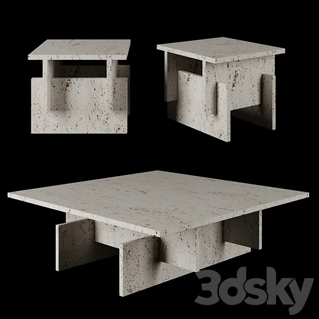 Fit tables by aparentment 3DS Max Model