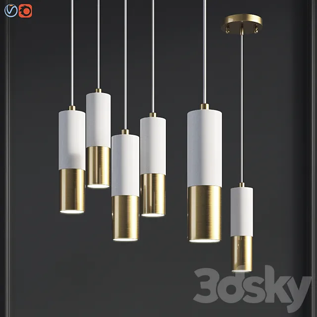 Fixture Favorit 1600-1P Ultra Pendenti White – Favorite 3ds Max