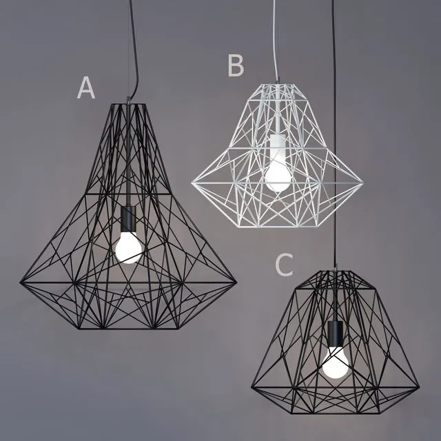 Fixtures Diamond Cage Pendant 3dsMax Model