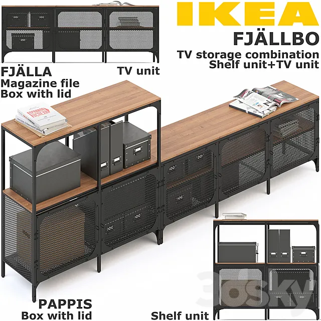 FJALLBO (FIELLBO) TV STORAGE COMBINATION 3DS Max Model