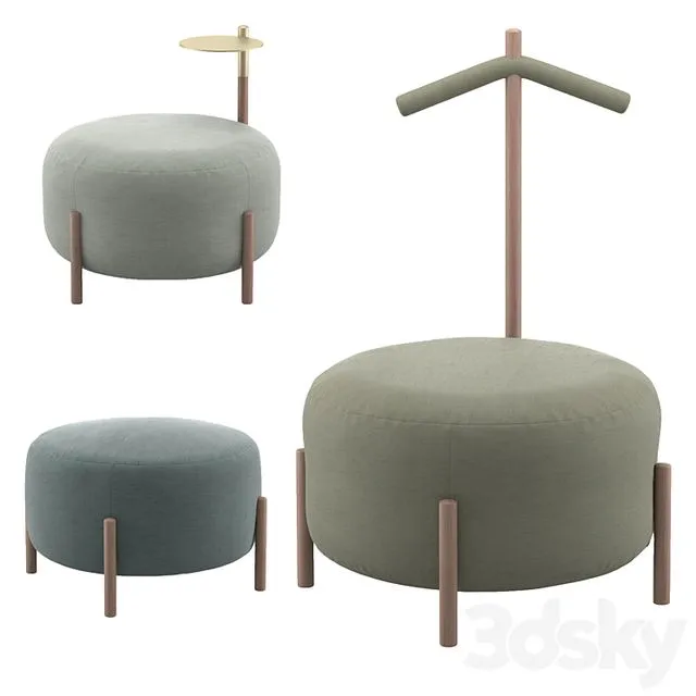 FLAG Pouffe By Bolzan Letti 3dsMax Model