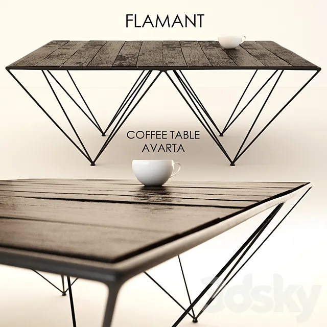 Flamant _ COFFEE TABLE AVARTA 3DS Max Model