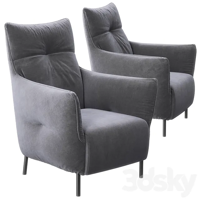Flamenca armchair 3ds Max