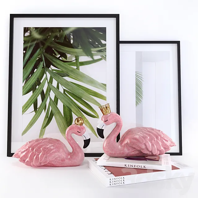 Flamingo Decorative Set 3DS Max Model