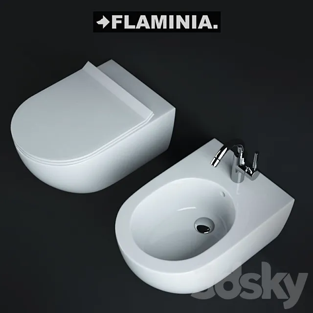 FLAMINIA – APP toilet and bidet + Tara.Logic 33.600.885 3DSMax File