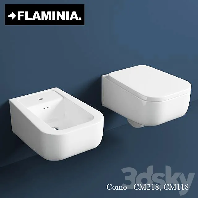 Flaminia Como toilet and bidet 3DSMax File