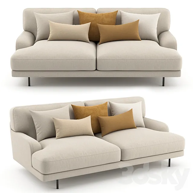 Flaneur Sofa – 2 Seater by GUBI 3DSMax File