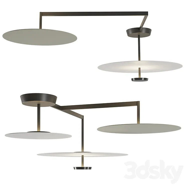 Flat Ceiling Lamp by vibia 3DS Max