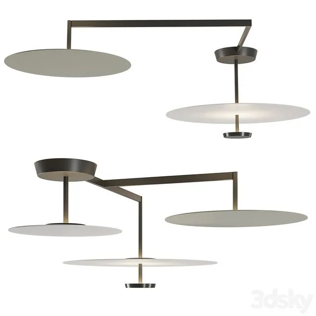 Flat Ceiling Lamp by vibia 3dsMax Model