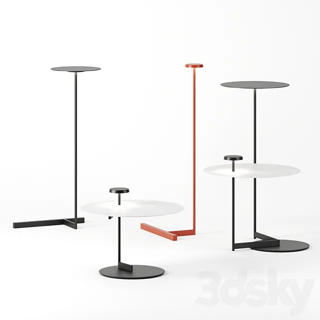 Flat floor lamps by Vibia 3DSMax File